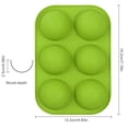 thumbnail image 4 of Billuyoard Molde para hornear pasteles semiesfera de 6 agujeros, molde de silicona, molde para Chocolate caliente Herramientas y accesorios para hornear Verde, 4 of 6