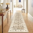 thumbnail image 5 of Findosom Washable Runner Rug 2'x8' Non-slip Kitchen Runner Rug, Vintage Paisley Runner Rugs Soft Distressed Carpet Boho Runner Rug for Hallway Bedroom Laundry Entryway,Beige, 5 of 9