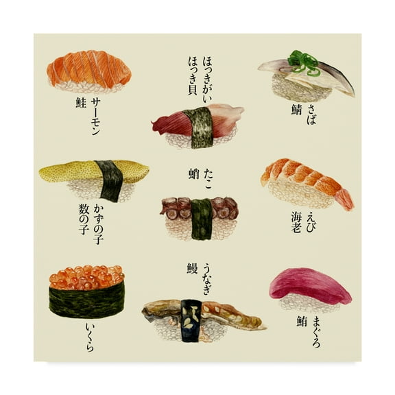 Trademark Fine Art 'Sushi I' Canvas Art by Melissa Wang