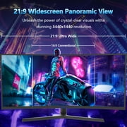 Sealan 34 inch Curved Ultrawide Gaming Monitor 165Hz UWQHD 3440x1440 FreeSync HDMI DisplayPort 1500R PC Screen - Ideal for Gaming