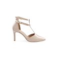 thumbnail image 2 of Zapatilla Beige Ajuste Al Tobillo Con Cierre Trasero Altura 9Cm Mundo Terra 030428, 2 of 3