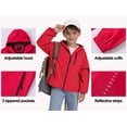 thumbnail image 7 of NEIKU Boys Girls Rain Jacket Lightweight Waterproof Hooded Raincoat Windbreakers for Kids Red 8-9Y, 7 of 7