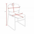 thumbnail image 3 of Regency Zeng Ultra Compact Metal Frame Armless Stackable Chair - Blue, PK8, 3 of 7