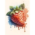 thumbnail image 3 of Pintura en lienzo con acuarela de frutas jugosas, sandía, plátano, manzana y uva, impresiones para pared, restaurante, cocina, habitación, decoración, póster, 3 of 5