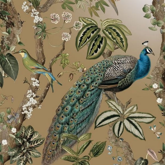 Holden Décor Woods Peacock Wallpaper