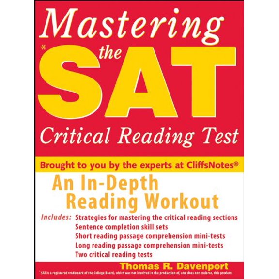 Pre-Owned Mastering the SAT Critical Reading Test Paperback