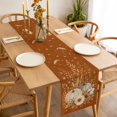 thumbnail image 4 of Pumpkins Fall Table Runner Vintage Floral Thanksgiving Orange Tablerunners 13 x 108 Inch, Table Decorations Tabletop Scarf for Summer Gathering Holiday Farmhouse Kitchen Dining Decor, 4 of 8