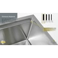 thumbnail image 2 of Auric 33" Retro-fit Farmhouse Workstation Flat Front Apron 6040 Double Bowl Stainless Steel Sink, SFAL-16-33-retro 6040 COMBO, 2 of 8