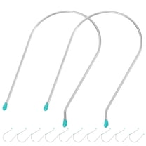 OUNONA 20 Pieces Stainless Steel U-Shaped Hot Roller Clips Replacement Pins with Non- Grip for Hair Curling