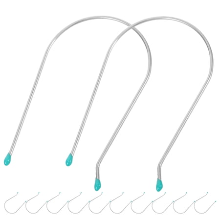 OUNONA 20 Pieces Stainless Steel U-Shaped Hot Roller Clips Replacement Pins with Non- Grip for Hair Curling