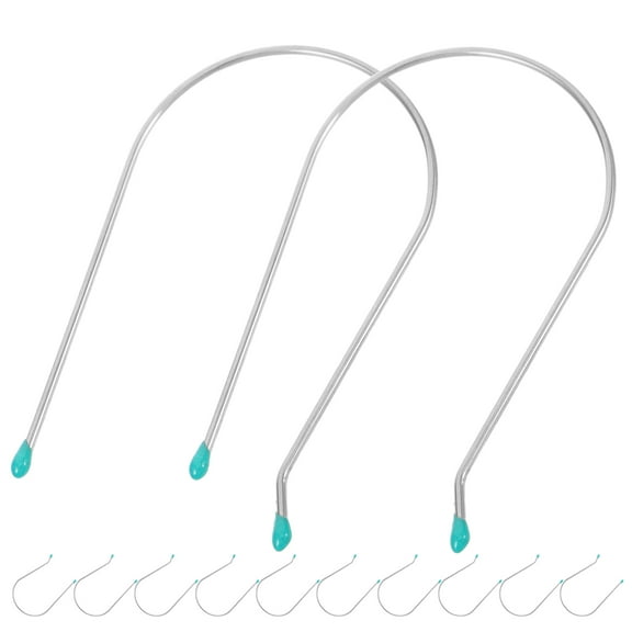 OUNONA 20 Pieces Stainless Steel U-Shaped Hot Roller Clips Replacement Pins with Non- Grip for Hair Curling