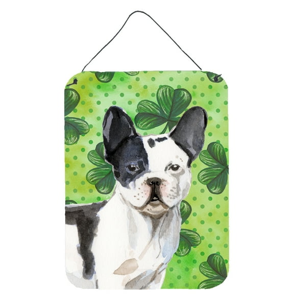 Black White French Bulldog St. Patricks Wall or Door Hanging Prints