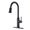 Matte Black, variant on SUMERAIN Pull out Kitchen Faucet,Single Level Stainless Steel Kitchen Sink Faucets with Pull down Sprayer with Deck Plate,Brushed Nickel