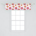 thumbnail image 2 of Ambesonne Orange and Pink Valance Pack of 2, Flower Blooms, 54"X12", Pale Pink Orange Yellow, 2 of 2