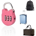 thumbnail image 4 of 4 Pack 3 Digit Luggage Locks, Small Suitcase Padlock Airplane Code Lock Combination Lock for Outdoor Luggage Travel Suitcase Gym Locker Bag (4 Colors), 4 of 4