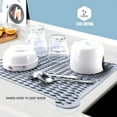 thumbnail image 5 of PEACNNG Silicone Dish Drying Mat, Better Grip and Fast Drying, Save Space in Your Kitchen 100 Food-Safe BPA Free Silicone - Pack of 1 Gray, 5 of 5