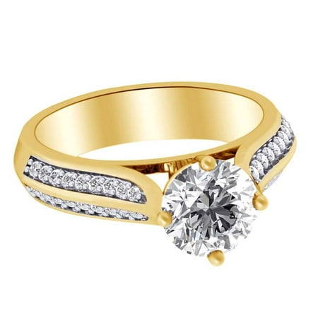 1 47 Ct White Natural Diamond Solitaire Promise Engagement Ring In 1 47 Ct White Natural Diamond Solitaire Promise Engagement Ring In 14k Yellow Gold Size 11
