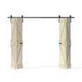 thumbnail image 3 of Coast Sequoia Inc Coast Sequoia 30in./36in./48in./60in./72in. x 84in. Embossing Pine Wood Bi-Fold Barn Door With Sliding Hardware Kit 72in.x 84in. -, 3 of 5