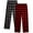 Black Grey/Red Plaid, variant on Boys' Pajama Pants - 2 Pack Fleece Sleep and Lounge Pants (Size: 5-18)