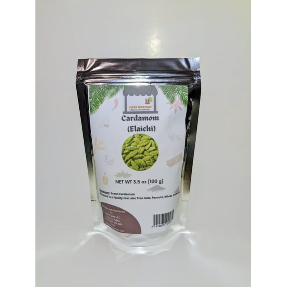 Desi Bazaar Green Cardamom whole 100g (3.5 oz)