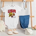 thumbnail image 3 of PACMAN Arcade Game Basketball USA Romper Boys or Girls Infant Baby Brisco Brands NB, 3 of 6