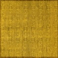 thumbnail image 1 of Ahgly Company Machine Washable Indoor Square Abstract Yellow Contemporary Area Rugs, 7' Square, 1 of 4