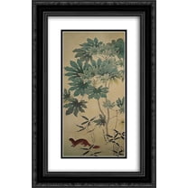 Hishida Shunso 2x Matted 16x24 Black Ornate Framed Art Print 'Squirrel'