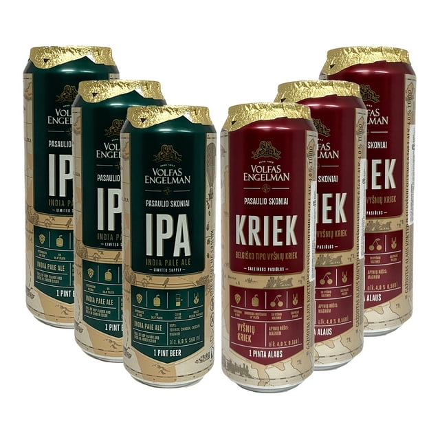 Cerveza Volfas Engelman Six Pack IPA/KRIEK Mix 568 Ml