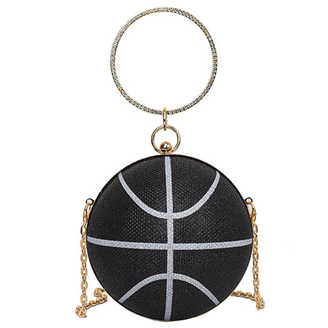 Bolso bandolera sencillo para mujer noche baloncesto con diamantes imitación correa cadena gran capacidad creativo