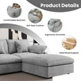 thumbnail image 6 of The Magic Home Modular Sofa & Sectional Sofa - Deep Seat Cloud Couch in Soft Linen Blend Fabric,Perfect for Apartment & Small Space Living,3-seat Sofa,Light Gray Couch, 6 of 15