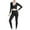 Black, variant on Women's Yoga Outfits 2 Piece Set Seamless Workout Tracksuit Comfortable Crop Top and Leggings Sportswear for Fitness
