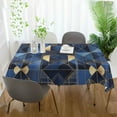 thumbnail image 3 of Yayeee Tablecloths 60" x 60" Rectangle Wrinkle Resistant Party Table Cover, Blue Geometric Pattern, 3 of 8