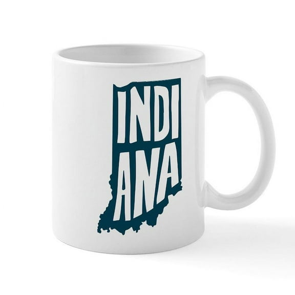CafePress - Indiana - 11 oz Ceramic Mug - Novelty Coffee Tea Cup
