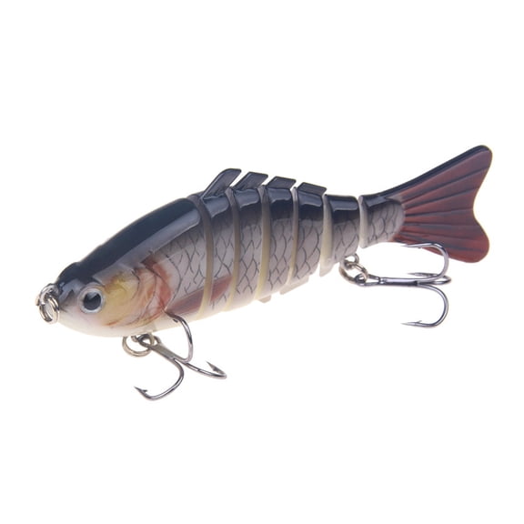 Hyasfey 10CM/16G Multi-Jointed Fishing Lure with Hooks 7-Section 3D Swimbait Bionic Hard Artificial Bait Freshwater Saltwater Bass Trout Fishing Accessories