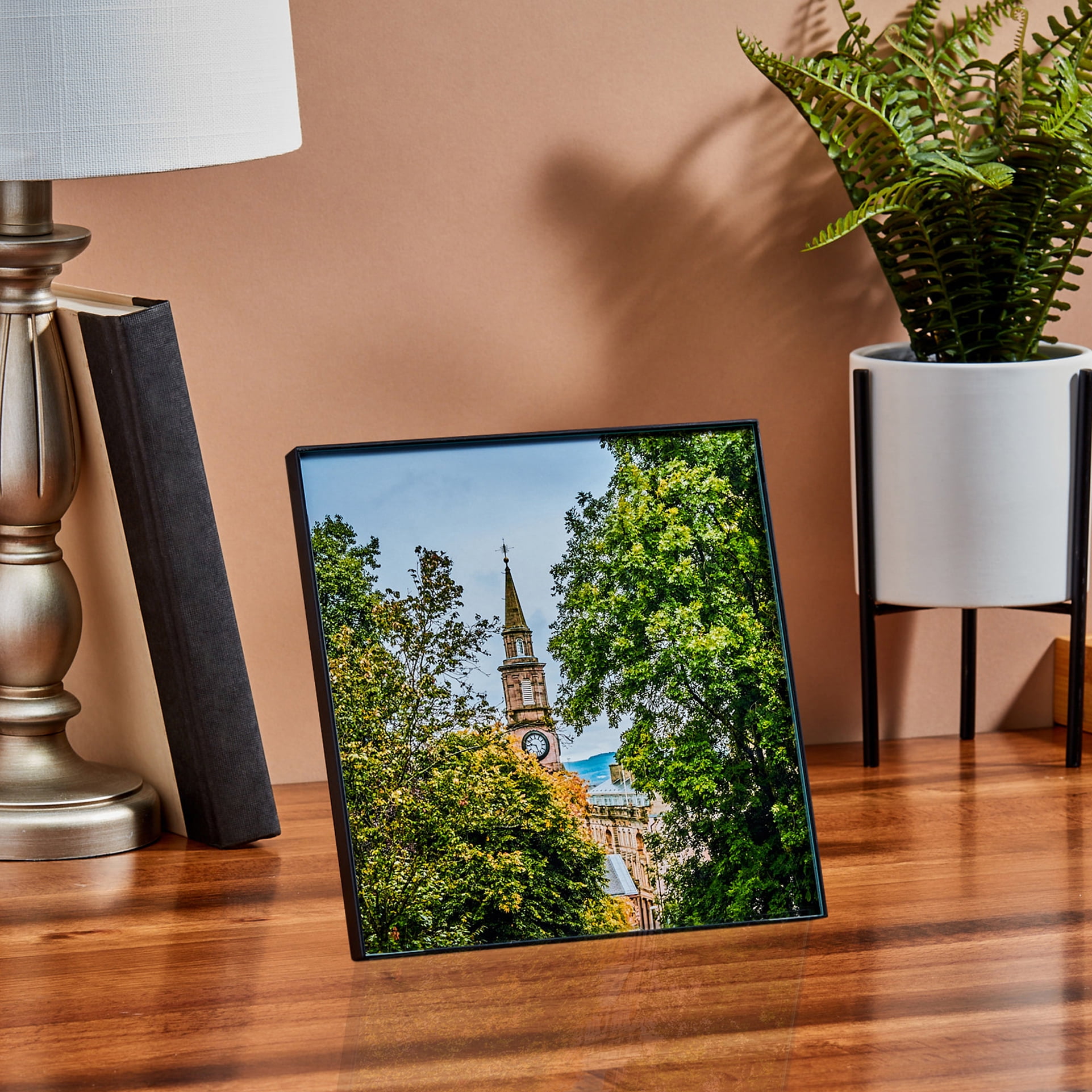 Mainstays 8x8 Front Loading Tabletop Picture Frame, Black