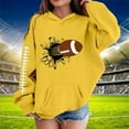 thumbnail image 2 of Tween Girls Sweatshirts Trendy Clothes Oversized Pullover Long Sleeve Trendy Shirts Preppy Clothes Cute Baseball Hoodies Solid - Yellow,18-24 Months, 2 of 5