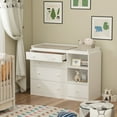 thumbnail image 3 of OXYLIFE Baby Changing Table Dresser Nursery Chest with Storage,5 Drawers&2 Shelves,White, 3 of 8