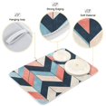 thumbnail image 3 of Yayeee Dish Drying Mat for Kitchen Counter 16"x18" Microfiber Absorbent Pad, Pink Geometric, 3 of 7