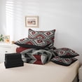 thumbnail image 6 of jejeloiu Ancient Bohemian Aztec 7-Piece Twin Bedding Sets,Rustic Western Tribal Bedding Comforter Set,Red Gray Sheet Sets For Adults,Microfiber Bedroom Decor Reversible, 6 of 8