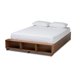 thumbnail image 1 of Baxton Studio Arthur Modern Rustic Ash Walnut Brown Acabado de madera King Size Plataforma Cama con estantes incorporados Baxton Studio 10670, 1 of 2
