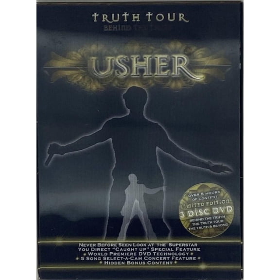 Usher Truth Tour Behind the Truth Limited Edition (DVD, 3-Disc) NEW