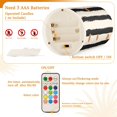 thumbnail image 5 of Yayeee Flameless Candles with Remote Flickering Battery Operated Multi Color Changing, Black Abstract Stripes, 5 of 7