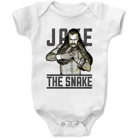 

Jake The Snake Roberts Baby Clothes Onesie Creeper Bodysuit - 12-18 Months White - Old School WWF Wrestling Apparel - Jake The Snake Sketch Color