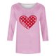 thumbnail image 4 of Xuyuer Women's Valentine 3/4 Sleeve Round Neck Shirt Funny Love Heart Graphic Tee Casual Couple Top Blouse, 4 of 5