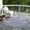 thumbnail image 6 of Addison Rugs Chantille Indoor/Outdoor Transitional Global Blue Washable Round Rug, 8' x 8', 6 of 6