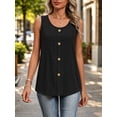 thumbnail image 3 of MOYIKO Tank Tops for Women Eyelet Crew Neck Sleeveless Tops Dressy Casual Trendy Flowy Summer Shirts Loose Fit, 3 of 7