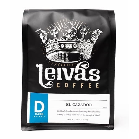 Leivas Dark Roast Whole Bean Coffee (8 Oz) - Roasted to Order, Micro-Lot Guatemalan Beans - El Cazador Coffee Bean w/ Vanilla, Blueberries & Chocolate Notes - Earthy, Winey Low Acidity Roast