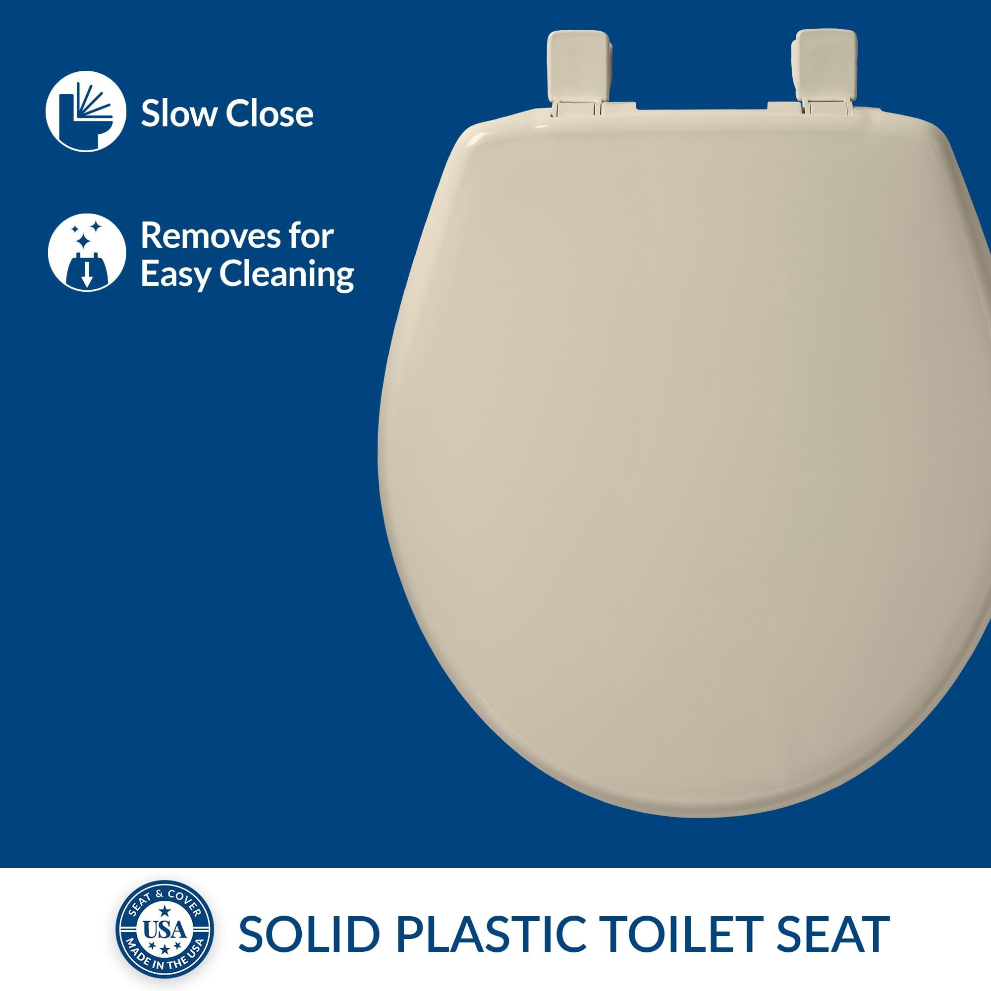 Bemis 730SLEC 006 Seat 730SLEC-006 Bon Rnd Closed Front W/Cover