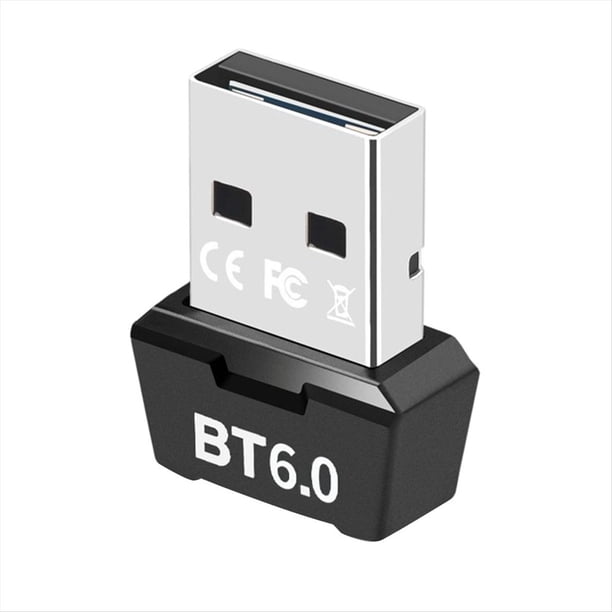 Adaptador USB Bluetooth 6.0 BT6.0 Dongle Receptor de Audio y Música Transmisor para Teclado, Ratón, Auriculares y Altavoces Bluetooth