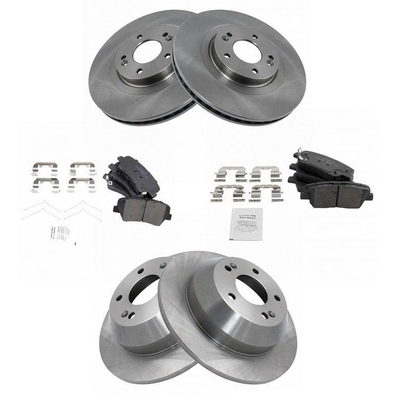 AutoShack Rear E-Coated Brake Rotors And Brake Calipers Black Replacement 2011 2020 Kia Sorento 2010 2016 Hyundai Santa Fe 2013 2016 Santa Fe Xl 2013 201 - Foto 5